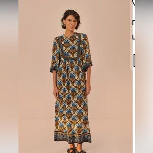 Farmrio coco palm maxi dress size m